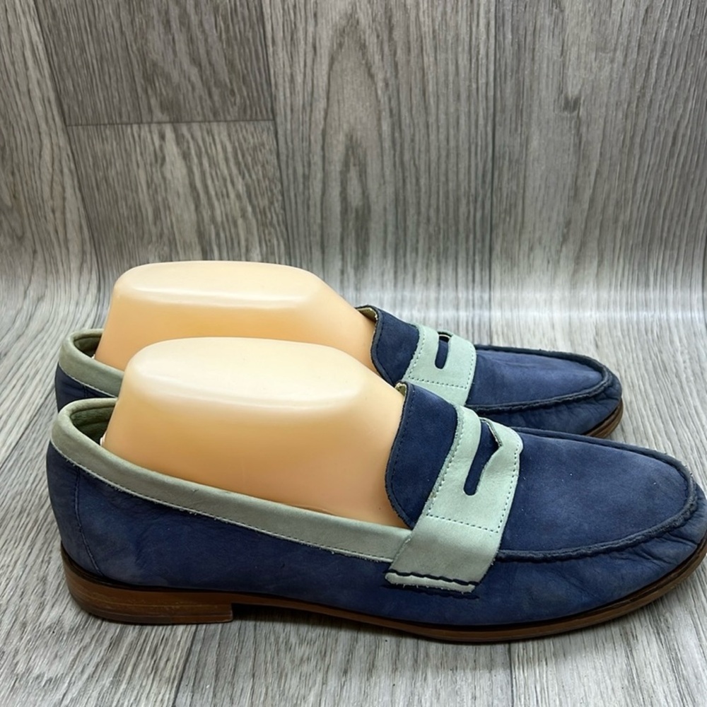 Cole Haan Navy and Light Green Loafers - Picture 6 of 10